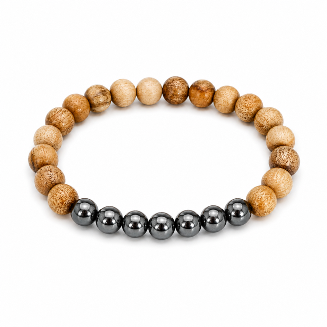 PULSERA PALOSANTO Y HEMATITE