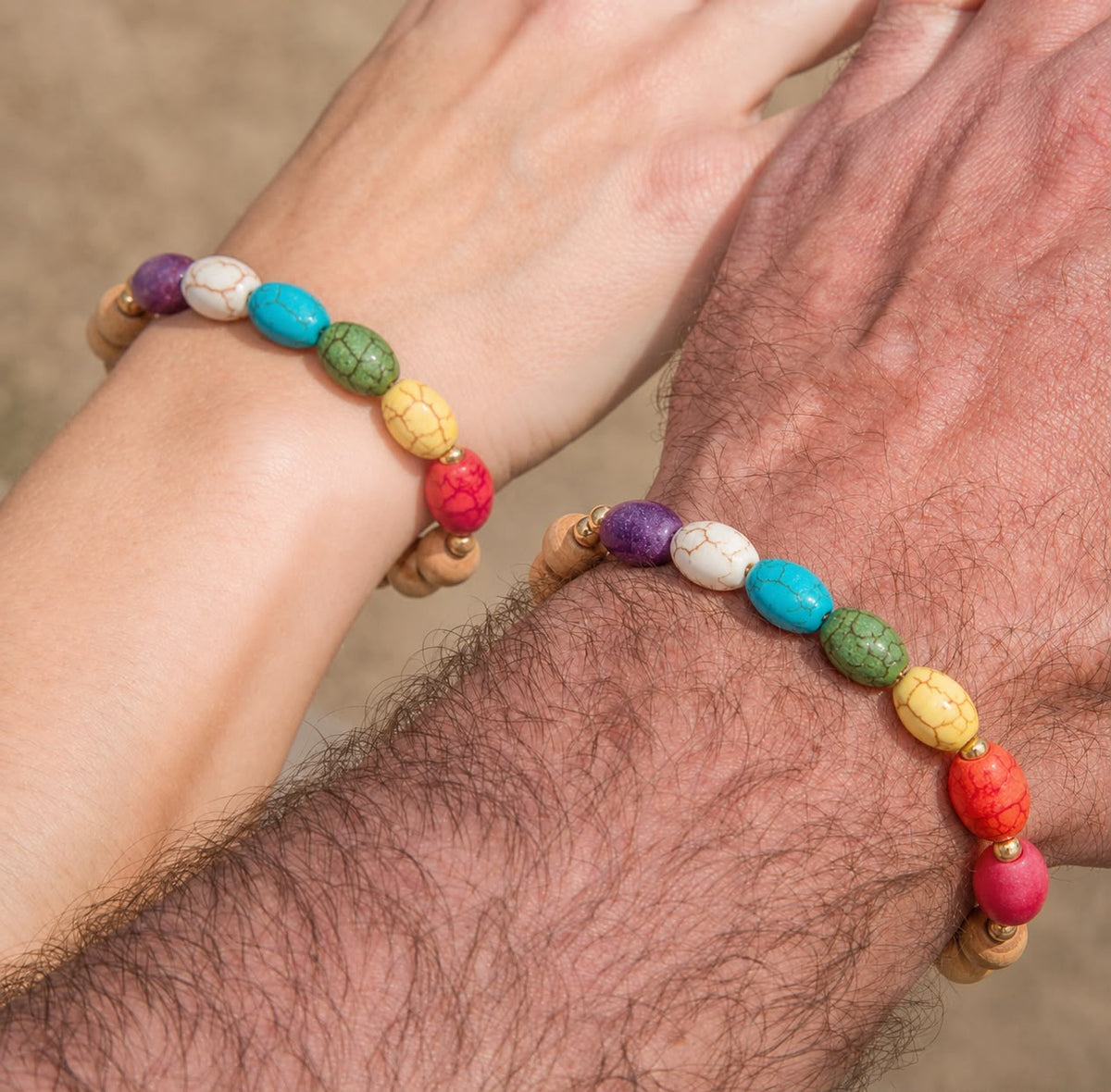 PULSERA PALOSANTO LOS CHAKRAS
